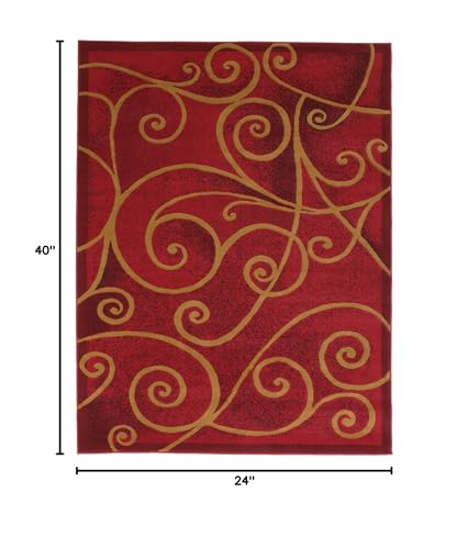 YHSF Modern Contemporary Area Rugs for Living Room, Bedroom, Office, Dining Room, Entryway – Washable, Easy to Clean, Soft Swirl Design, Modern Area Rug – 5x7 Feet, Berber