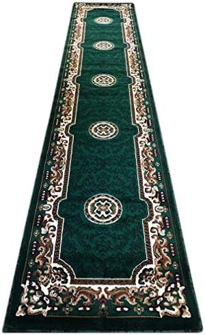 YHSF Traditional Floral Area Rug - Non-Slip Washable Carpet for Kitchen, Dining Room, or Entryway - Easy Clean Colorful Flower Rug - Grey, 5 ft 2 in x 7 ft