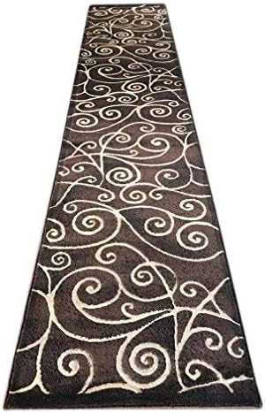 YHSF Modern Contemporary Area Rugs for Living Room, Bedroom, Office, Dining Room, Entryway – Washable, Easy to Clean, Soft Swirl Design, Modern Area Rug – 5x7 Feet, Berber