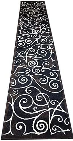 YHSF Modern Contemporary Area Rugs for Living Room, Bedroom, Office, Dining Room, Entryway – Washable, Easy to Clean, Soft Swirl Design, Modern Area Rug – 5x7 Feet, Berber