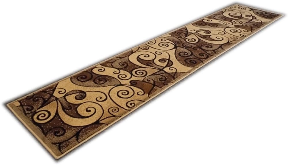 YHSF Modern Contemporary Area Rugs for Living Room, Bedroom, Office, Dining Room, Entryway – Washable, Easy to Clean, Soft Swirl Design, Modern Area Rug – 5x7 Feet, Berber