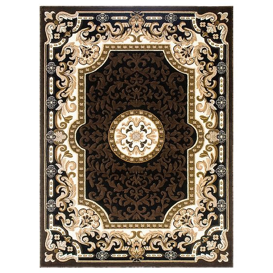 YHSF Traditional Floral Area Rug - Non-Slip Washable Carpet for Kitchen, Dining Room, or Entryway - Easy Clean Colorful Flower Rug - Grey, 5 ft 2 in x 7 ft