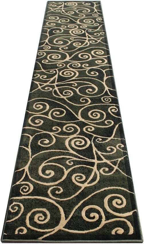 YHSF Modern Contemporary Area Rugs for Living Room, Bedroom, Office, Dining Room, Entryway – Washable, Easy to Clean, Soft Swirl Design, Modern Area Rug – 5x7 Feet, Berber
