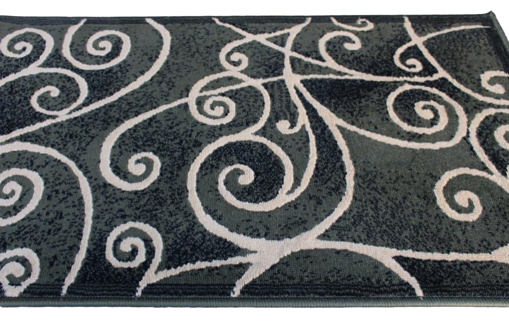 YHSF Modern Contemporary Area Rugs for Living Room, Bedroom, Office, Dining Room, Entryway – Washable, Easy to Clean, Soft Swirl Design, Modern Area Rug – 5x7 Feet, Berber