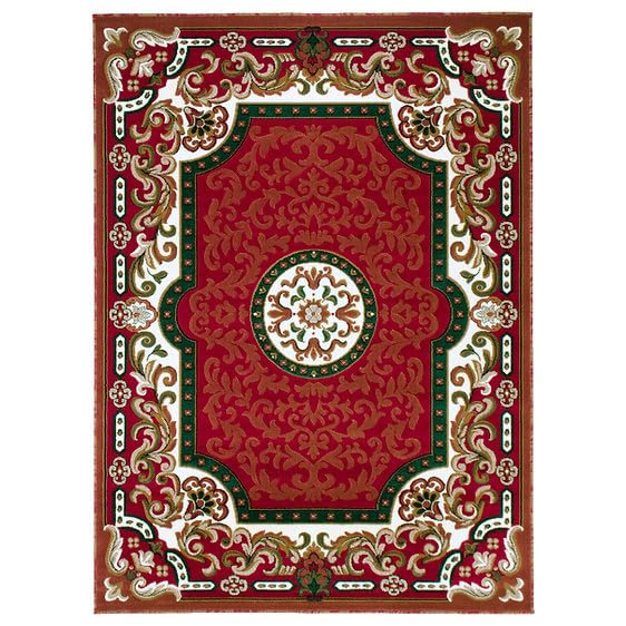 YHSF Traditional Floral Area Rug - Non-Slip Washable Carpet for Kitchen, Dining Room, or Entryway - Easy Clean Colorful Flower Rug - Grey, 5 ft 2 in x 7 ft