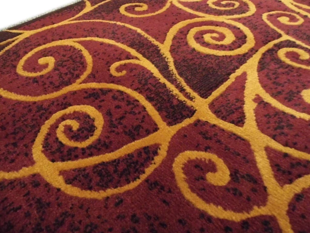 YHSF Modern Contemporary Area Rugs for Living Room, Bedroom, Office, Dining Room, Entryway – Washable, Easy to Clean, Soft Swirl Design, Modern Area Rug – 5x7 Feet, Berber