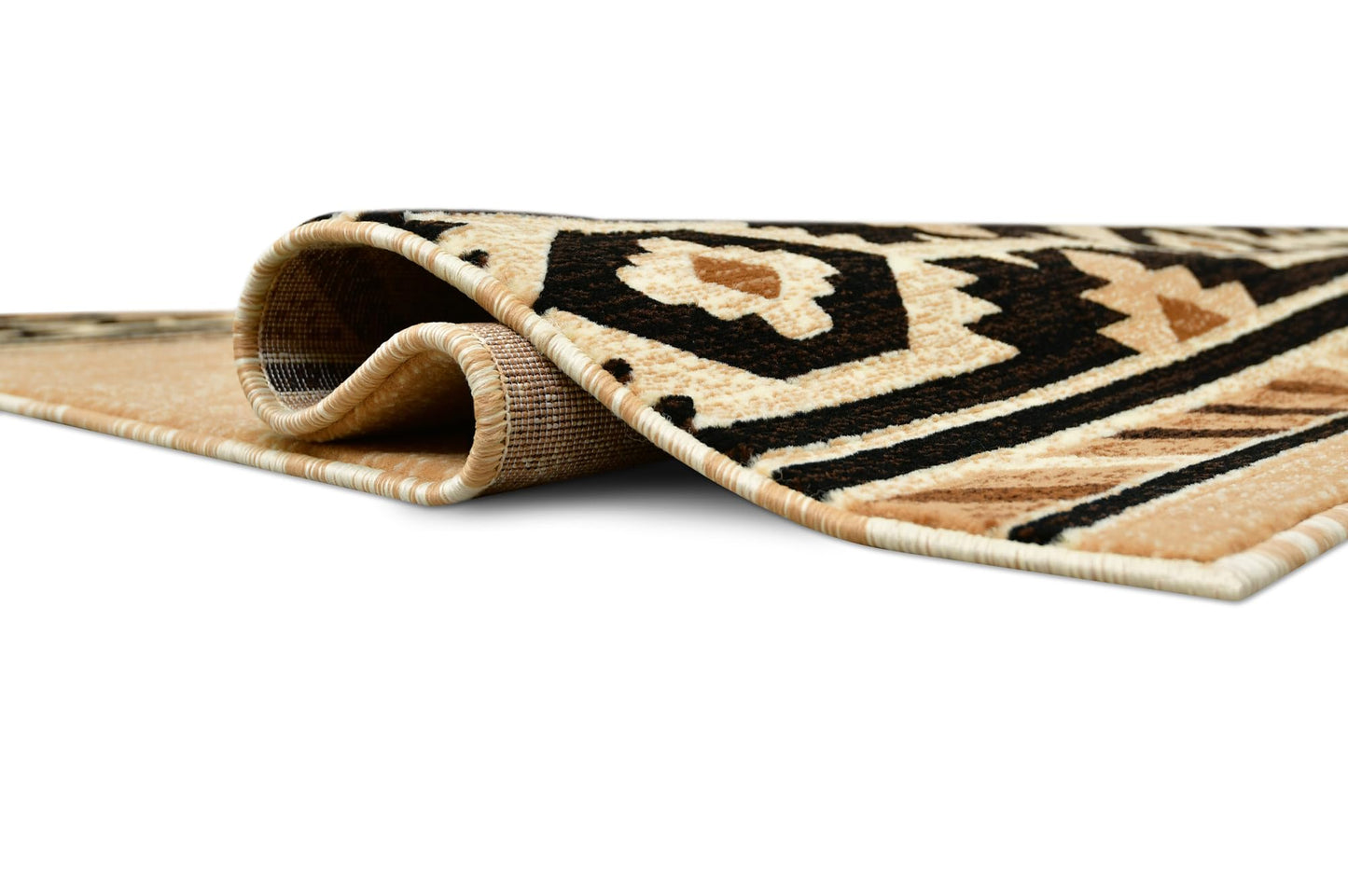 YHSF South West Native American Area Rug - Easy Clean, Thick, Soft, Durable Native Tribal American Indian Inspired Rug for Bedroom/Living Room/Hallways and More - Rust, 5 Feet x 7 Feet