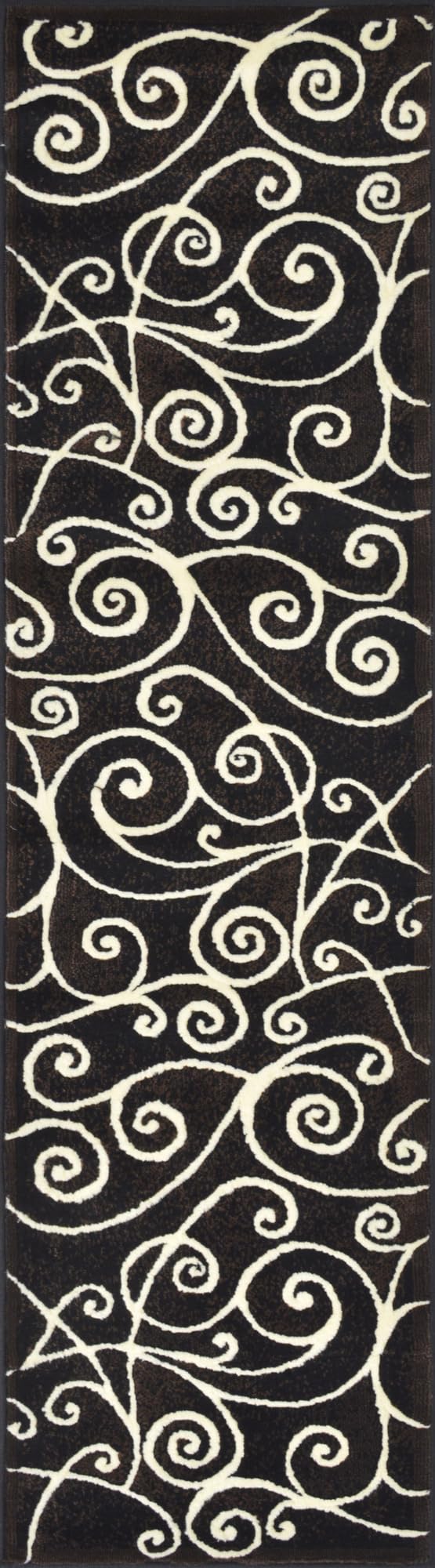 YHSF Modern Contemporary Area Rugs for Living Room, Bedroom, Office, Dining Room, Entryway – Washable, Easy to Clean, Soft Swirl Design, Modern Area Rug – 5x7 Feet, Berber