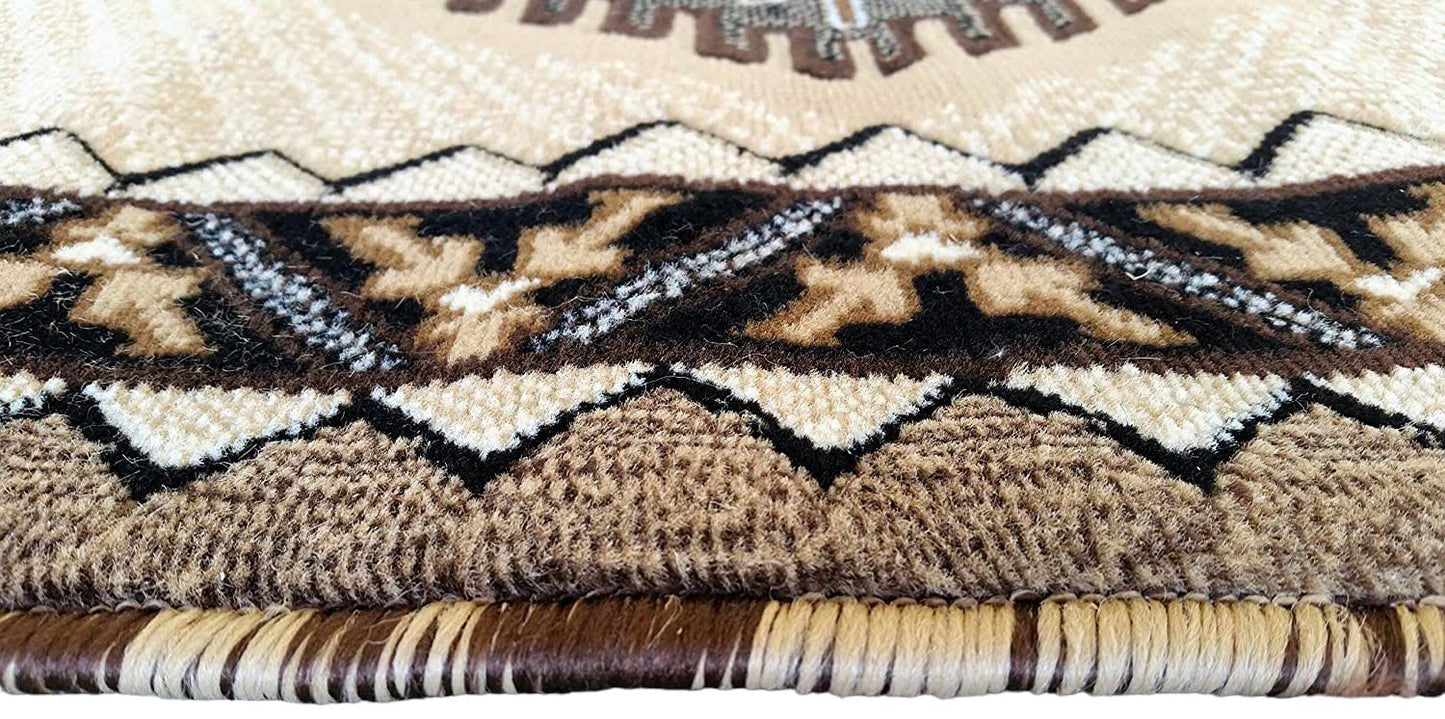 YHSF South West Native American Style Area Rug D143 Kingdom Design