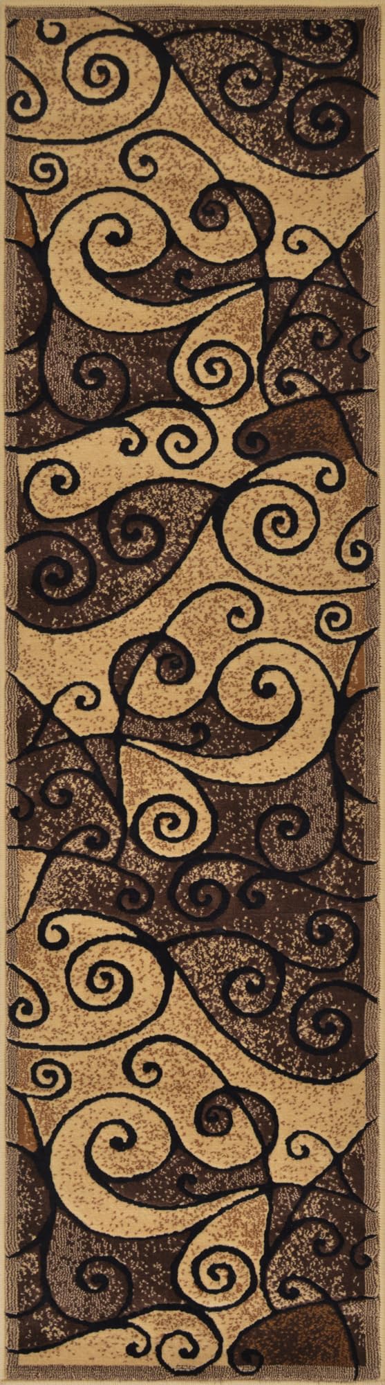 YHSF Modern Contemporary Area Rugs for Living Room, Bedroom, Office, Dining Room, Entryway – Washable, Easy to Clean, Soft Swirl Design, Modern Area Rug – 5x7 Feet, Berber