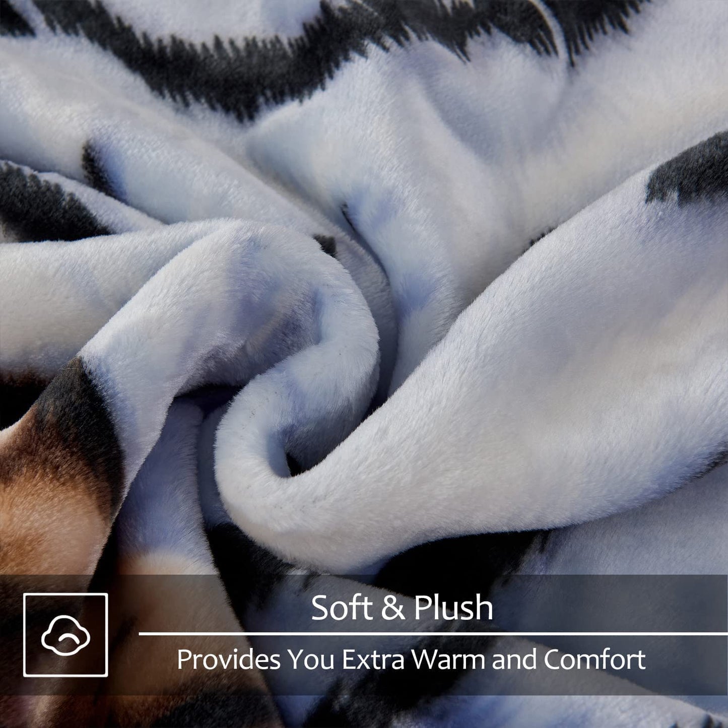 YHSF Korean Mink Blanket - 2 Ply Thick & Soft Reversible Printed Plush Throw - Warm Cozy & Comfy Korean Faux Mink Blanket - Ideal Gift, Easy Care, Fade-Proof, Peony, King Size, 6 LB, 83 in x 91 in