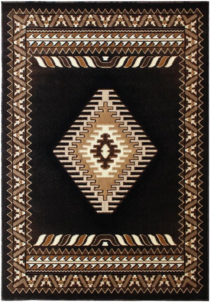 YHSF South West Native American Style Area Rug D143 Kingdom Design