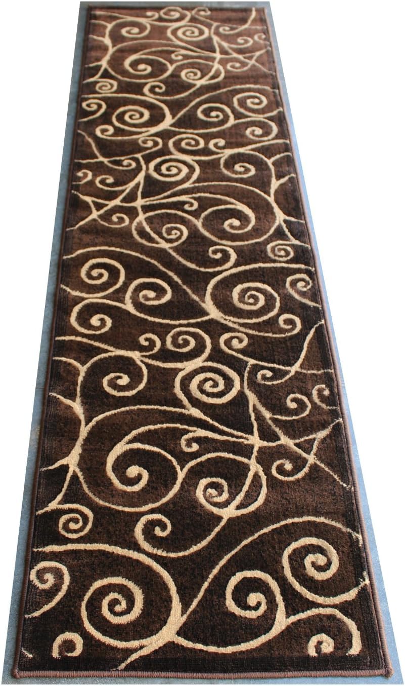 YHSF Modern Contemporary Area Rugs for Living Room, Bedroom, Office, Dining Room, Entryway – Washable, Easy to Clean, Soft Swirl Design, Modern Area Rug – 5x7 Feet, Berber