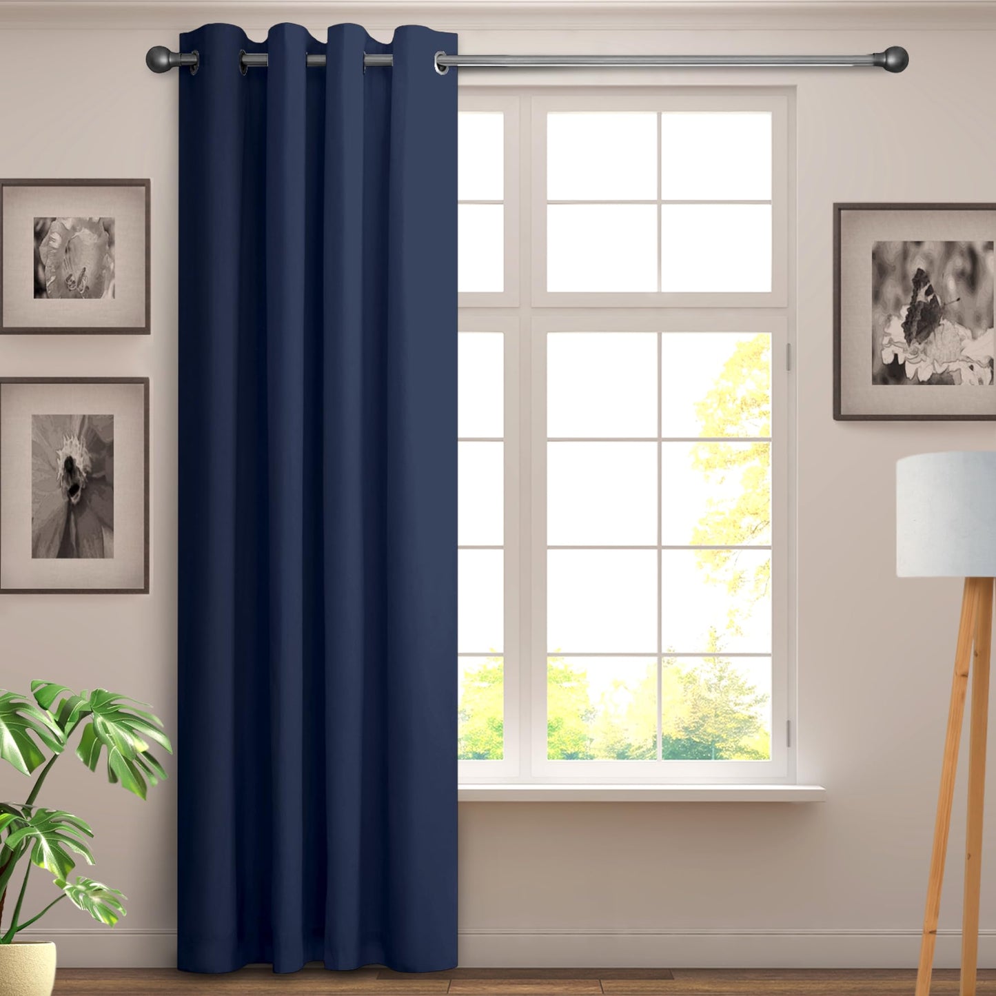 YHSF Blackout Curtains - Room Darkening Grommet Curtains for Bedroom, Living Room, Office - Solid Plain Design, Light Blocking, Thermal Insulation, Elegant Home Décor - 52x84 Inches, One Panel, Red