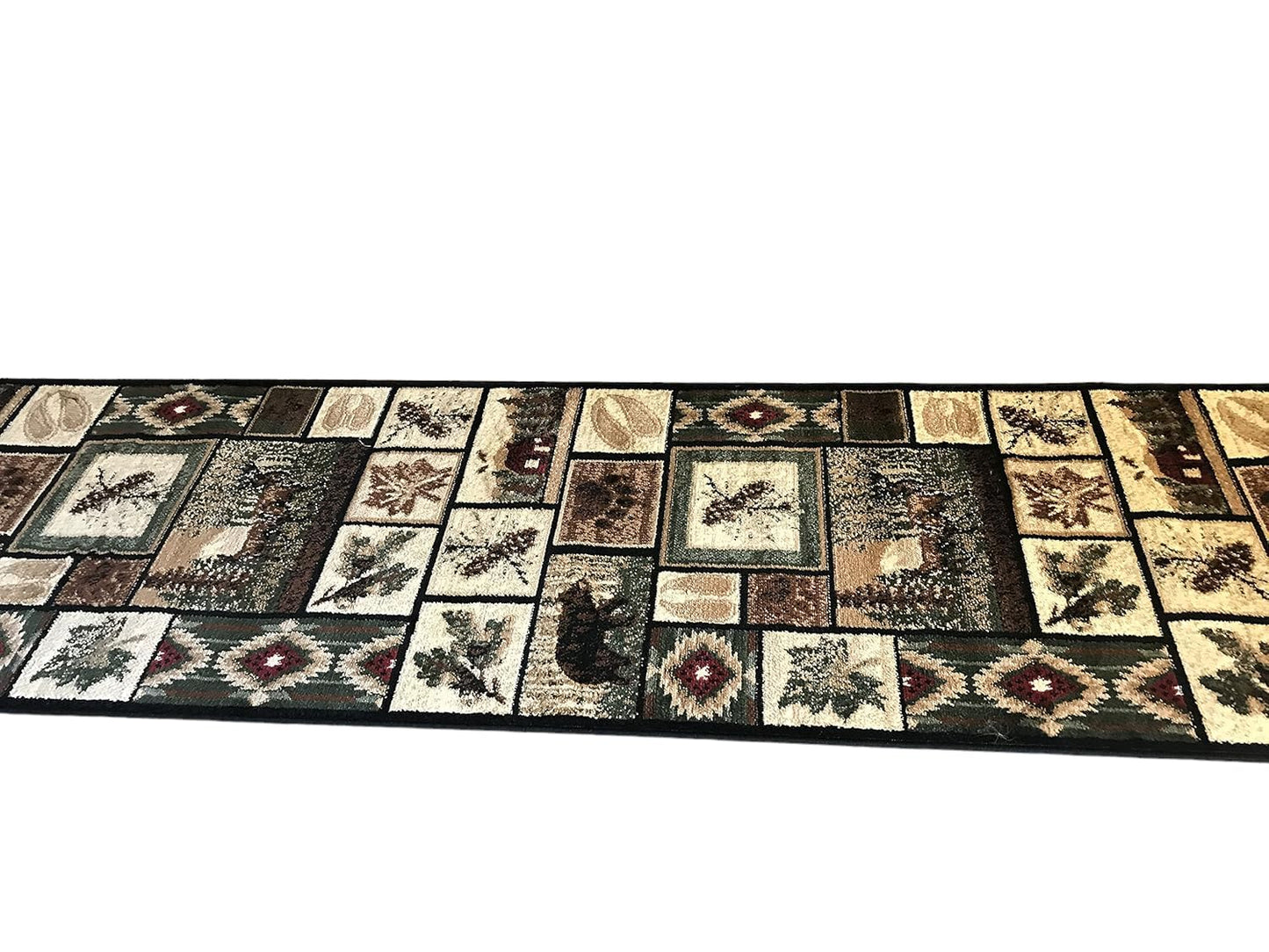 YHSF Cabin Style Area Rug Bear Elk Deer Moose Country Nature Wilderness Lodge Design