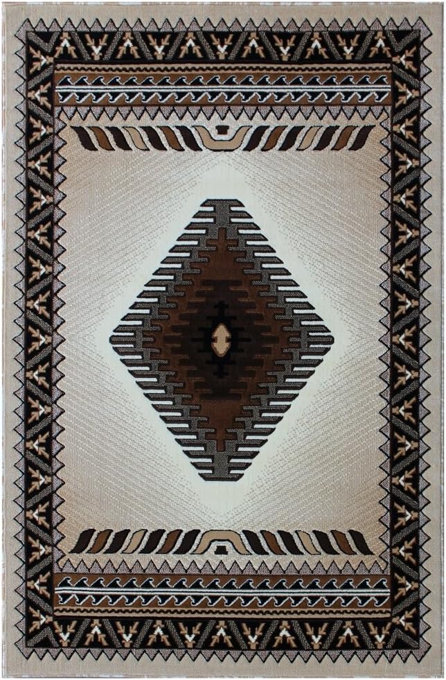 YHSF South West Native American Style Area Rug D143 Kingdom Design