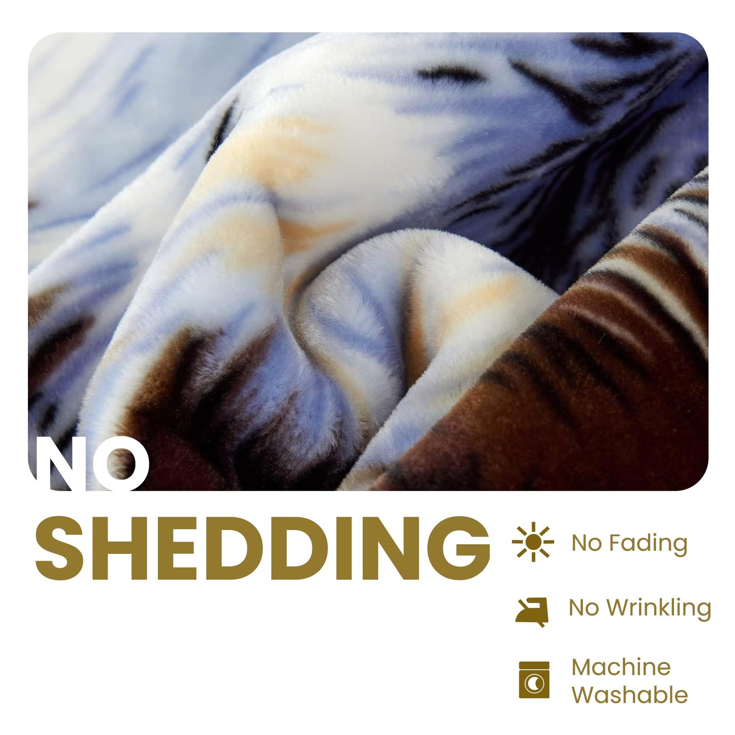 YHSF Korean Mink Blanket - 2 Ply Thick & Soft Reversible Printed Plush Throw - Warm Cozy & Comfy Korean Faux Mink Blanket - Ideal Gift, Easy Care, Fade-Proof, Peony, King Size, 6 LB, 83 in x 91 in