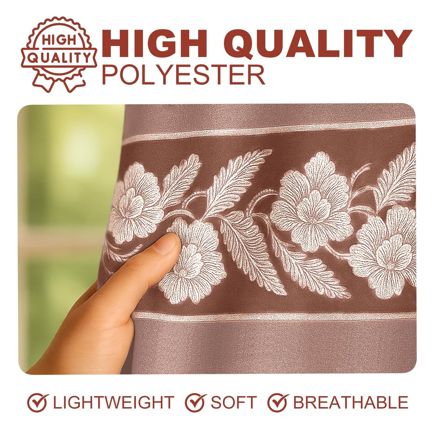 YHSF Jacquard Window Curtains for Living Room and Bedrooms - 54" W x 84" L 2-Panel Set Fancy Curtains with Valance Attached & 2 Tassle Tie Backs - Fancy Living Room Curtain with Valance - Turquoise