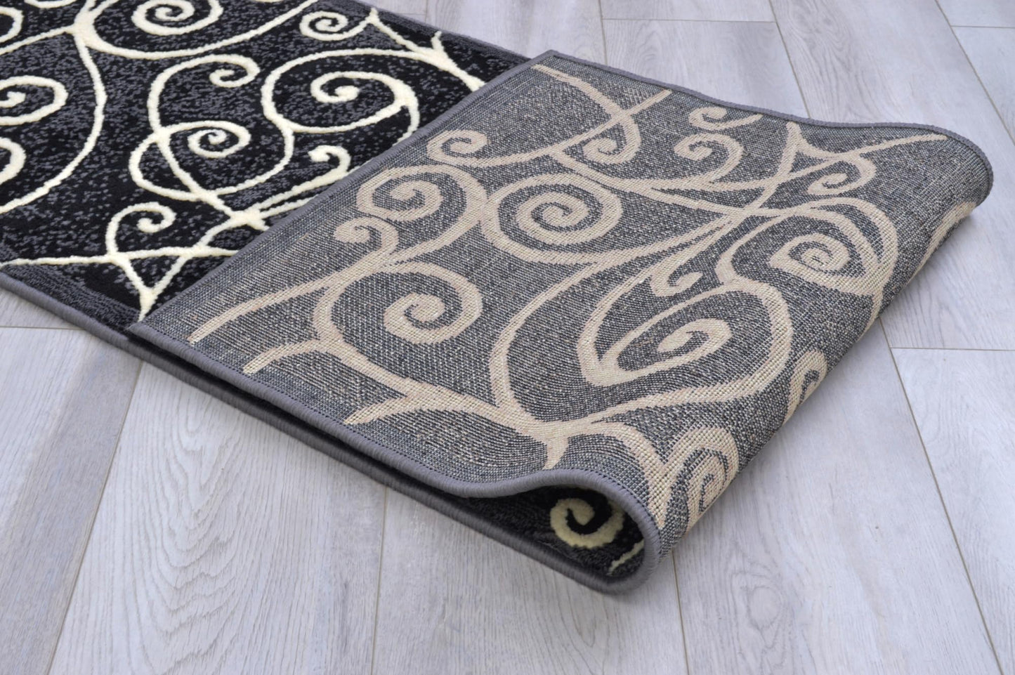 YHSF Modern Contemporary Area Rugs for Living Room, Bedroom, Office, Dining Room, Entryway – Washable, Easy to Clean, Soft Swirl Design, Modern Area Rug – 5x7 Feet, Berber