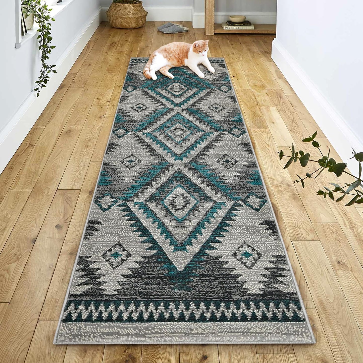 YHSF South West Native American Rug Ritz – Native Tribal American Indian Inspired Rug - Living Room, Bedroom, Hallway, Entryway & High-Traffic Area Rugs - Washable - Soft - Espresso, 8 Feet x 10 Feet