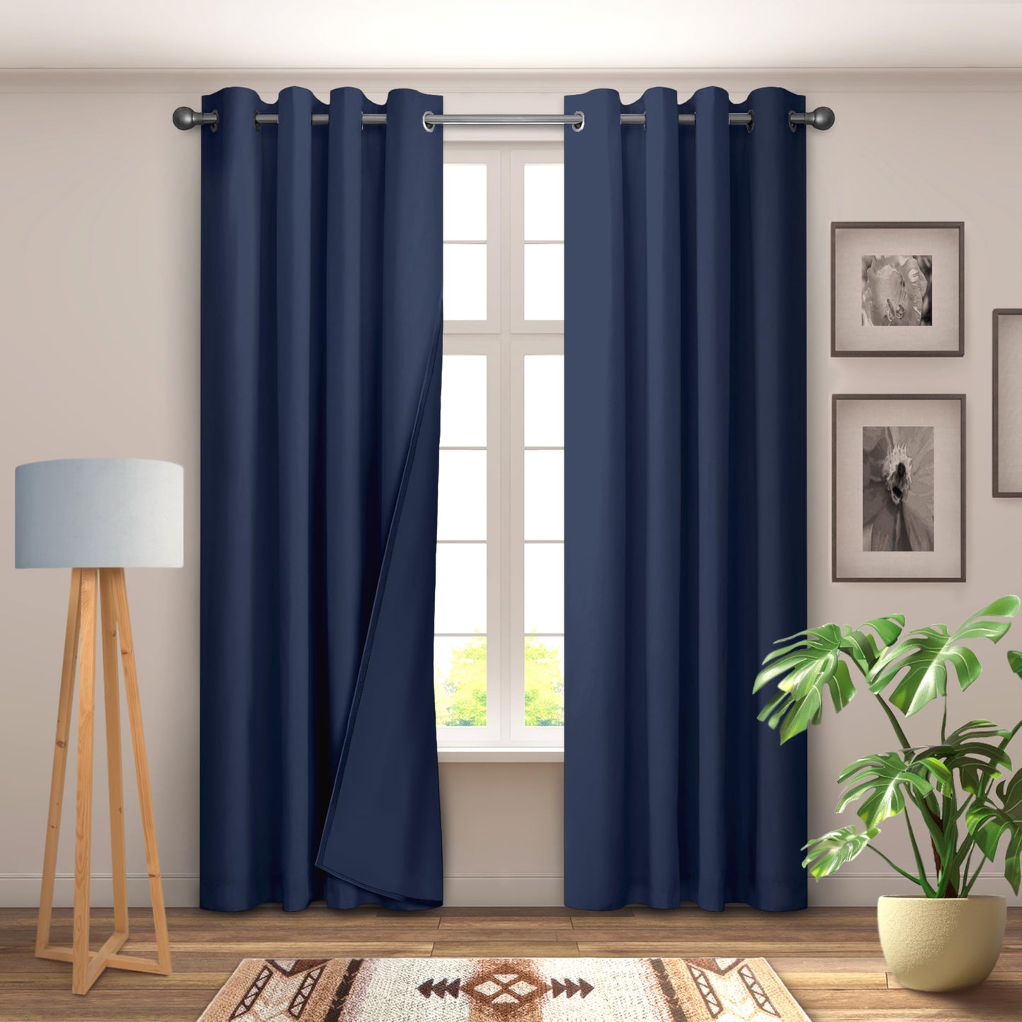 YHSF Blackout Curtains - Room Darkening Grommet Curtains for Bedroom, Living Room, Office - Solid Plain Design, Light Blocking, Thermal Insulation, Elegant Home Décor - 52x84 Inches, One Panel, Red