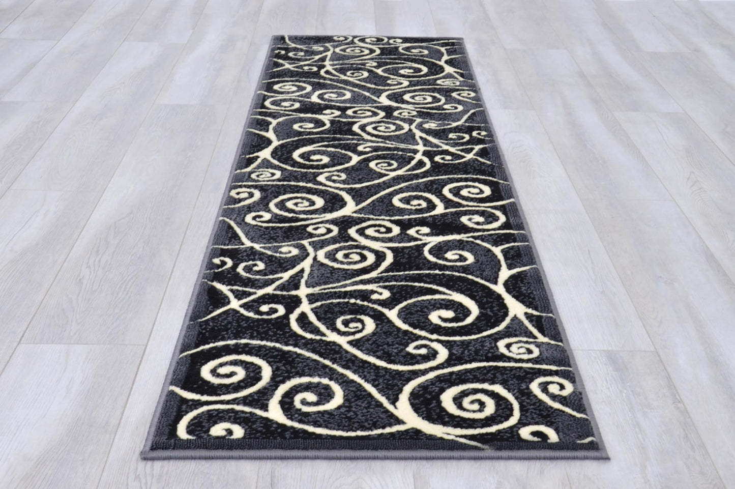 YHSF Modern Contemporary Area Rugs for Living Room, Bedroom, Office, Dining Room, Entryway – Washable, Easy to Clean, Soft Swirl Design, Modern Area Rug – 5x7 Feet, Berber