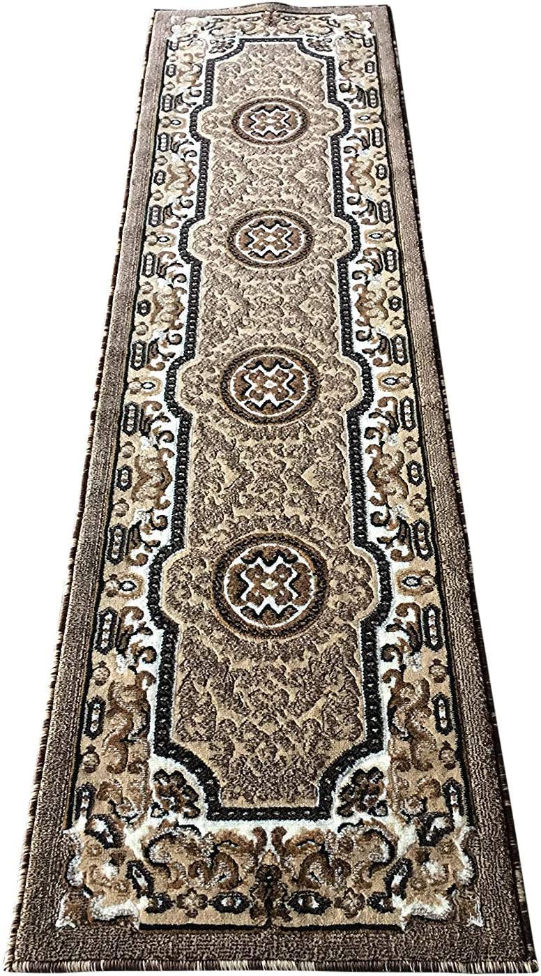 YHSF Traditional Floral Area Rug - Non-Slip Washable Carpet for Kitchen, Dining Room, or Entryway - Easy Clean Colorful Flower Rug - Grey, 5 ft 2 in x 7 ft