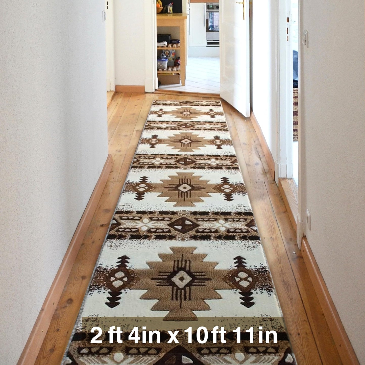 YHSF South West Native American Area Rug C318 - Easy Clean, Thick, Soft, Durable Native Tribal American Indian Inspired Rug for Bedroom/Living Room and More - Berber, 5 Feet x 7 Feet