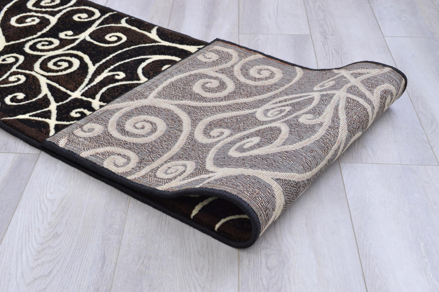 YHSF Modern Contemporary Area Rugs for Living Room, Bedroom, Office, Dining Room, Entryway – Washable, Easy to Clean, Soft Swirl Design, Modern Area Rug – 5x7 Feet, Berber