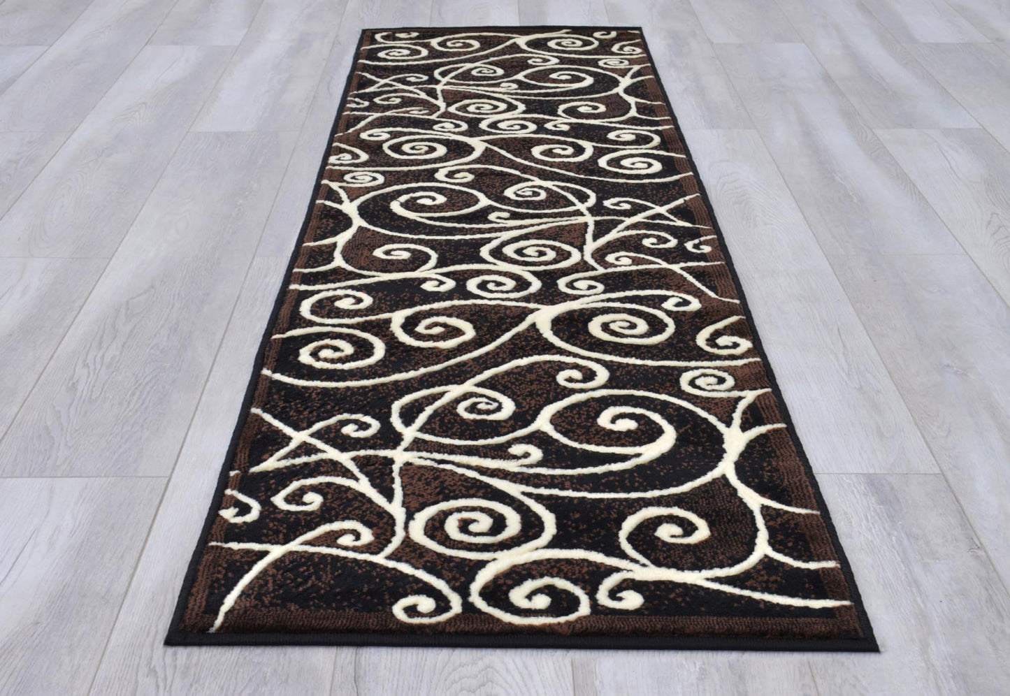 YHSF Modern Contemporary Area Rugs for Living Room, Bedroom, Office, Dining Room, Entryway – Washable, Easy to Clean, Soft Swirl Design, Modern Area Rug – 5x7 Feet, Berber