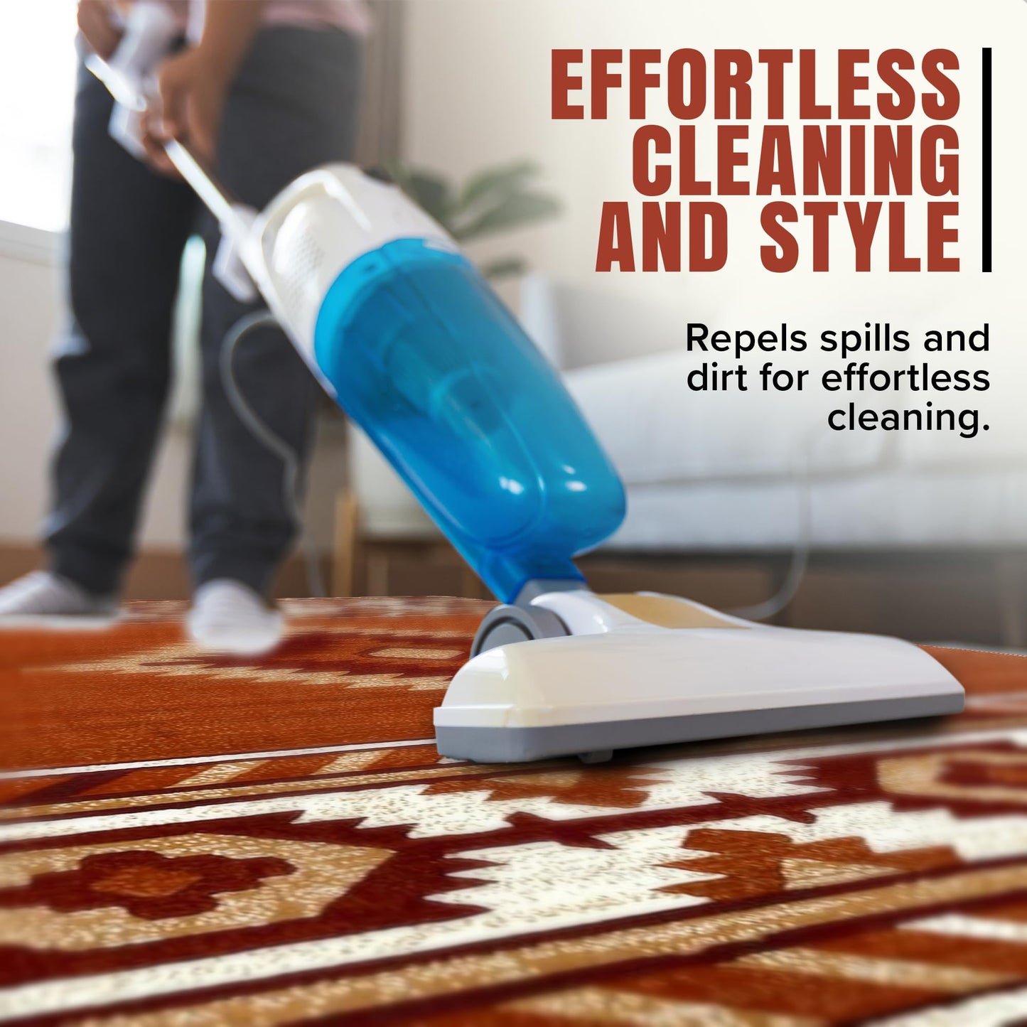 YHSF South West Native American Area Rug - Easy Clean, Thick, Soft, Durable Native Tribal American Indian Inspired Rug for Bedroom/Living Room/Hallways and More - Rust, 5 Feet x 7 Feet