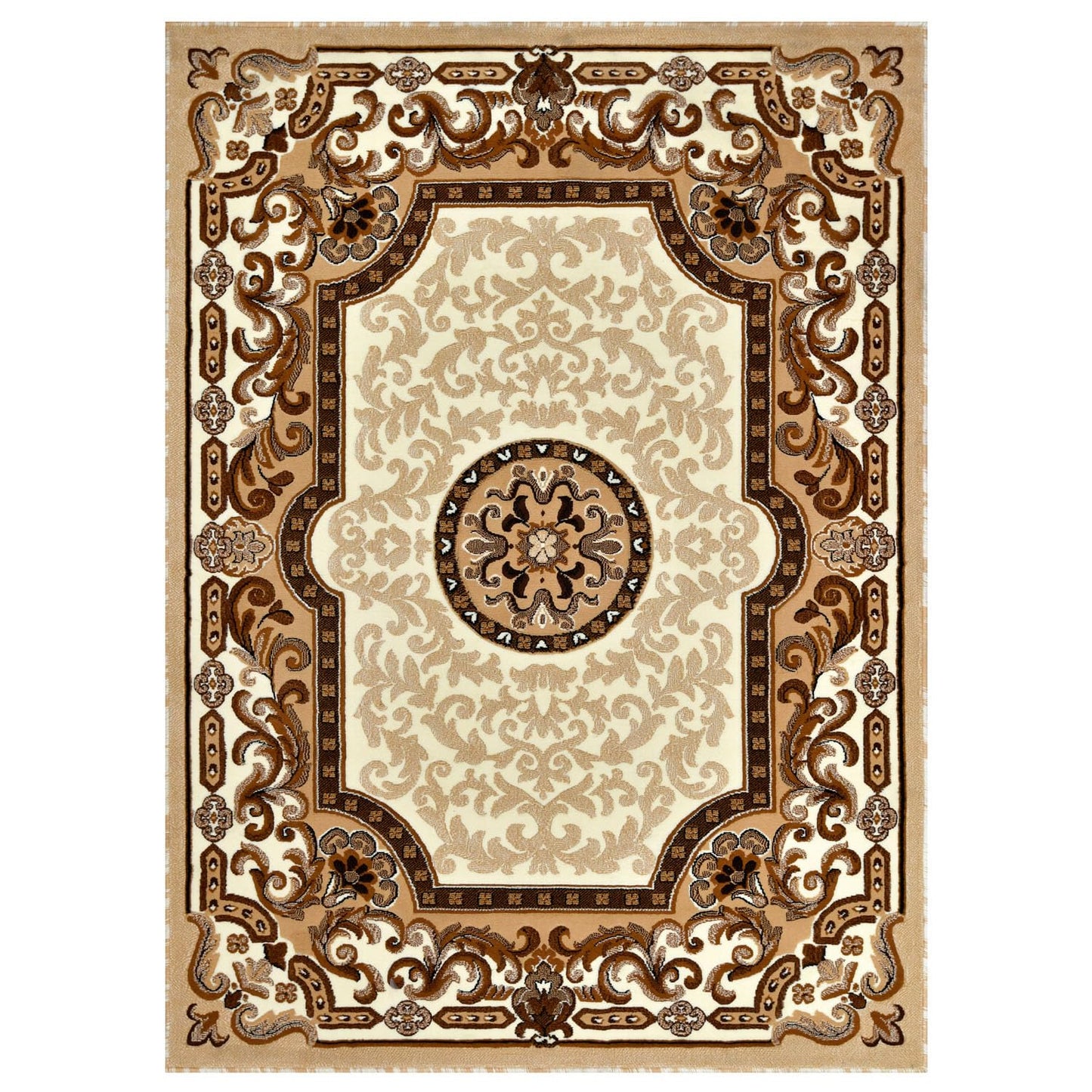 YHSF Traditional Floral Area Rug - Non-Slip Washable Carpet for Kitchen, Dining Room, or Entryway - Easy Clean Colorful Flower Rug - Grey, 5 ft 2 in x 7 ft