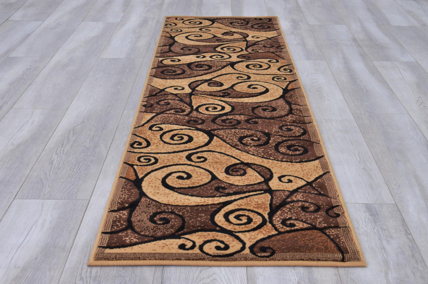 YHSF Modern Contemporary Area Rugs for Living Room, Bedroom, Office, Dining Room, Entryway – Washable, Easy to Clean, Soft Swirl Design, Modern Area Rug – 5x7 Feet, Berber