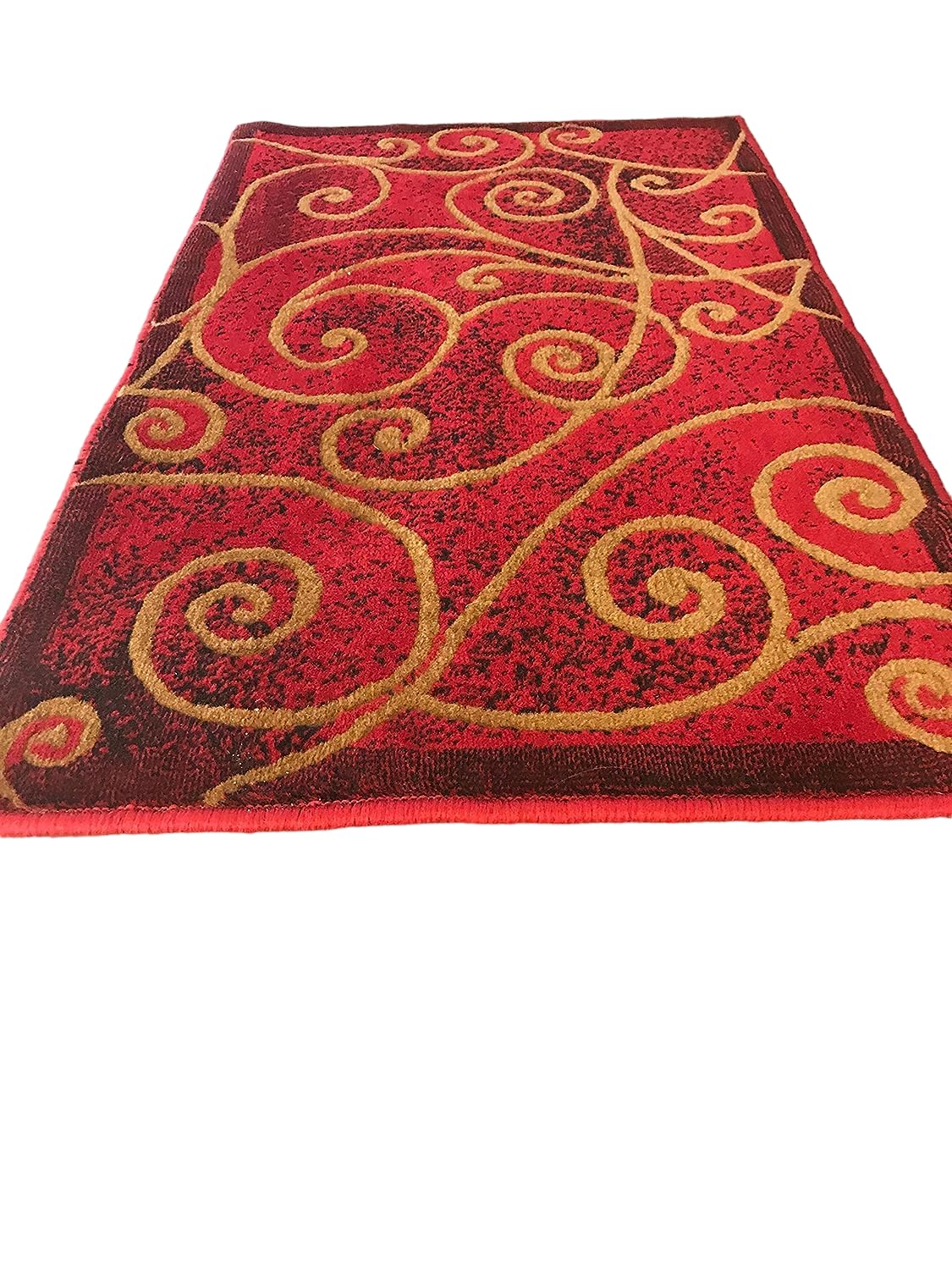 YHSF Modern Contemporary Area Rugs for Living Room, Bedroom, Office, Dining Room, Entryway – Washable, Easy to Clean, Soft Swirl Design, Modern Area Rug – 5x7 Feet, Berber
