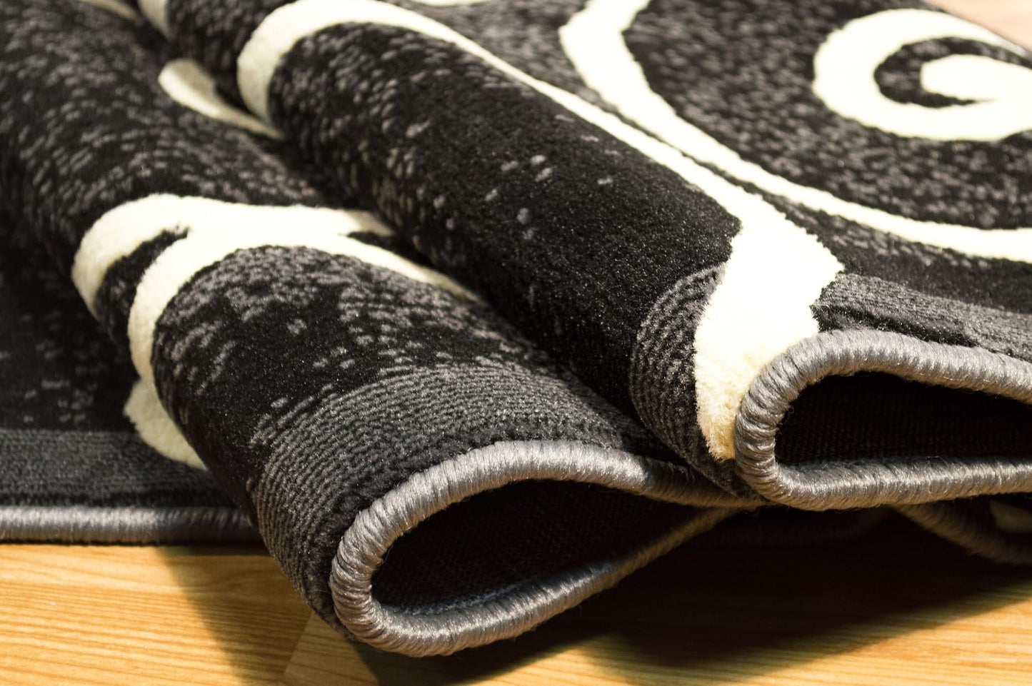 YHSF Modern Contemporary Area Rugs for Living Room, Bedroom, Office, Dining Room, Entryway – Washable, Easy to Clean, Soft Swirl Design, Modern Area Rug – 5x7 Feet, Berber