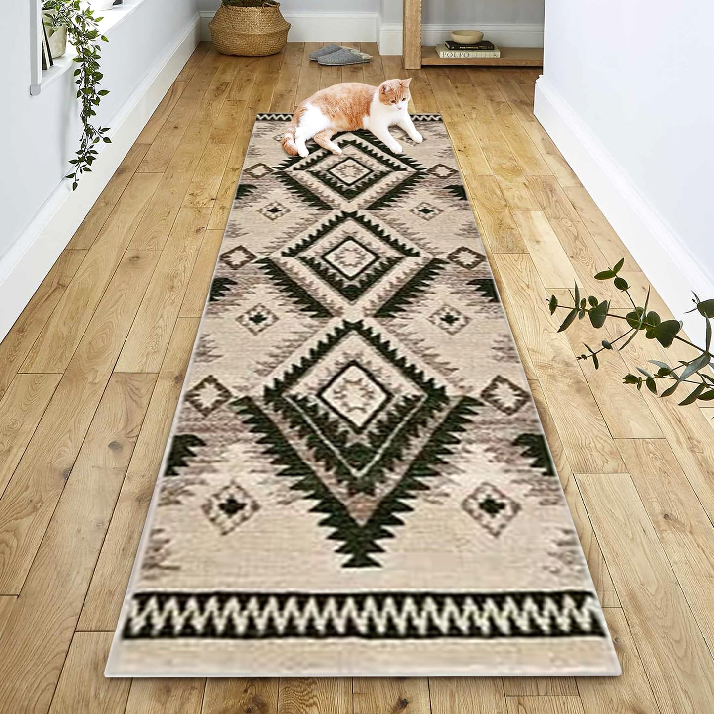 YHSF South West Native American Rug Ritz – Native Tribal American Indian Inspired Rug - Living Room, Bedroom, Hallway, Entryway & High-Traffic Area Rugs - Washable - Soft - Espresso, 8 Feet x 10 Feet