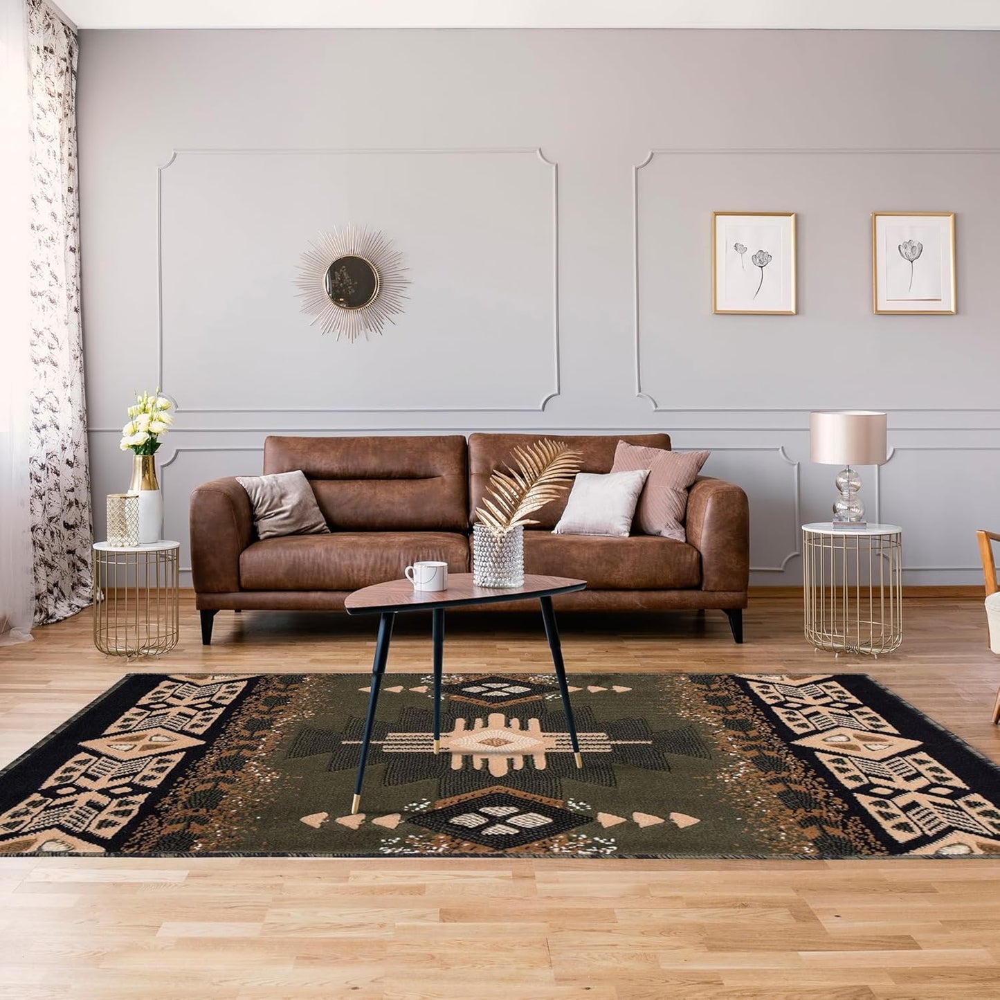 YHSF South West Native American Area Rug C318