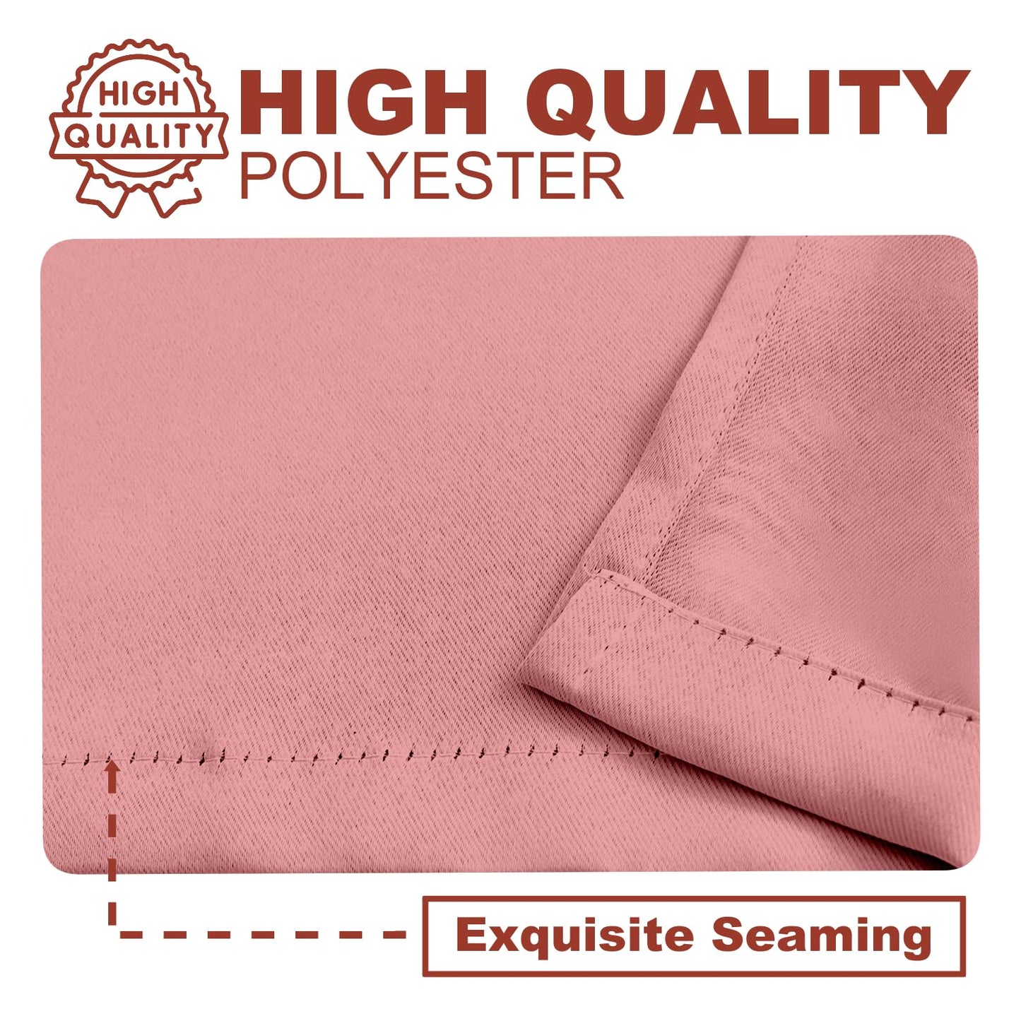 YHSF Blackout Curtains - Room Darkening Grommet Curtains for Bedroom, Living Room, Office - Solid Plain Design, Light Blocking, Thermal Insulation, Elegant Home Décor - 52x84 Inches, One Panel, Red