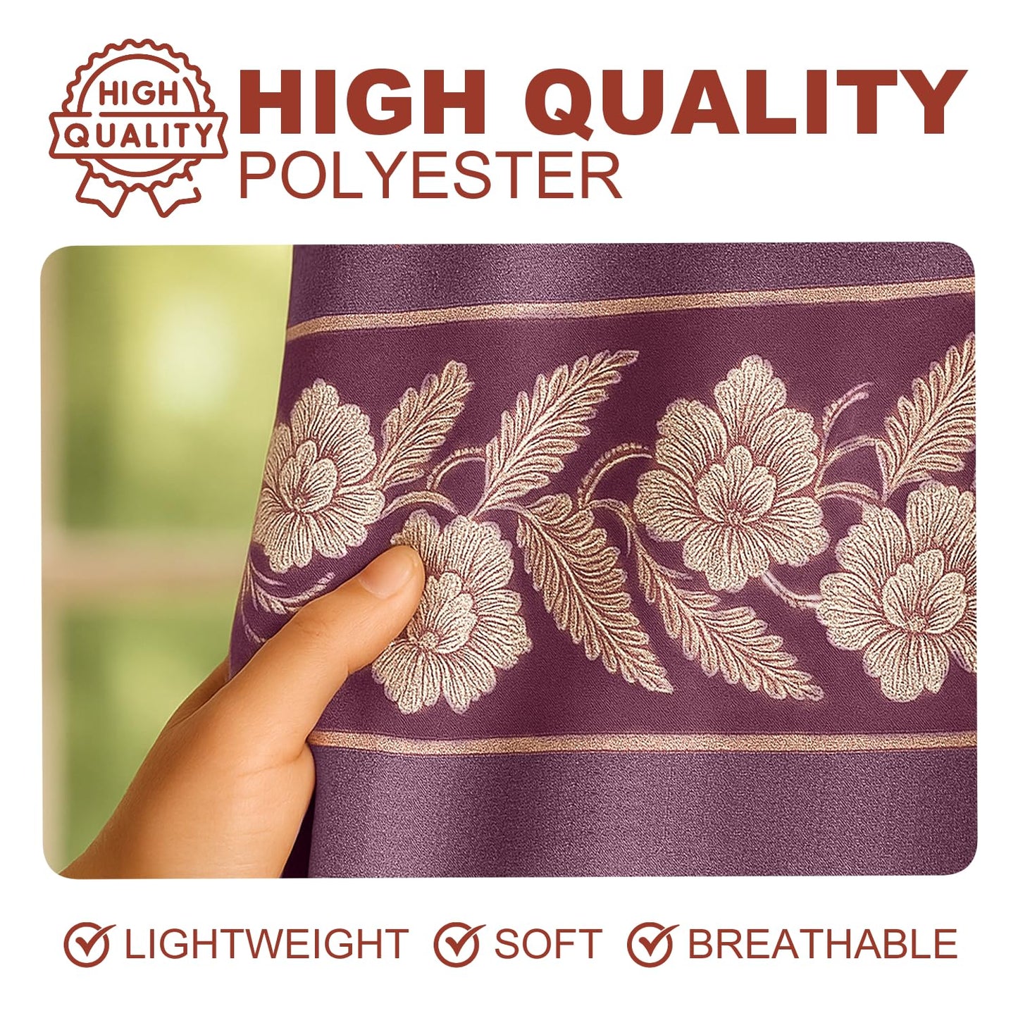 YHSF Jacquard Window Curtains for Living Room and Bedrooms - 54" W x 84" L 2-Panel Set Fancy Curtains with Valance Attached & 2 Tassle Tie Backs - Fancy Living Room Curtain with Valance - Turquoise