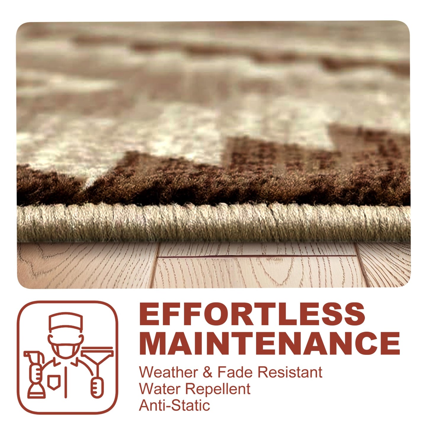 YHSF South West Native American Rug Ritz – Native Tribal American Indian Inspired Rug - Living Room, Bedroom, Hallway, Entryway & High-Traffic Area Rugs - Washable - Soft - Espresso, 8 Feet x 10 Feet