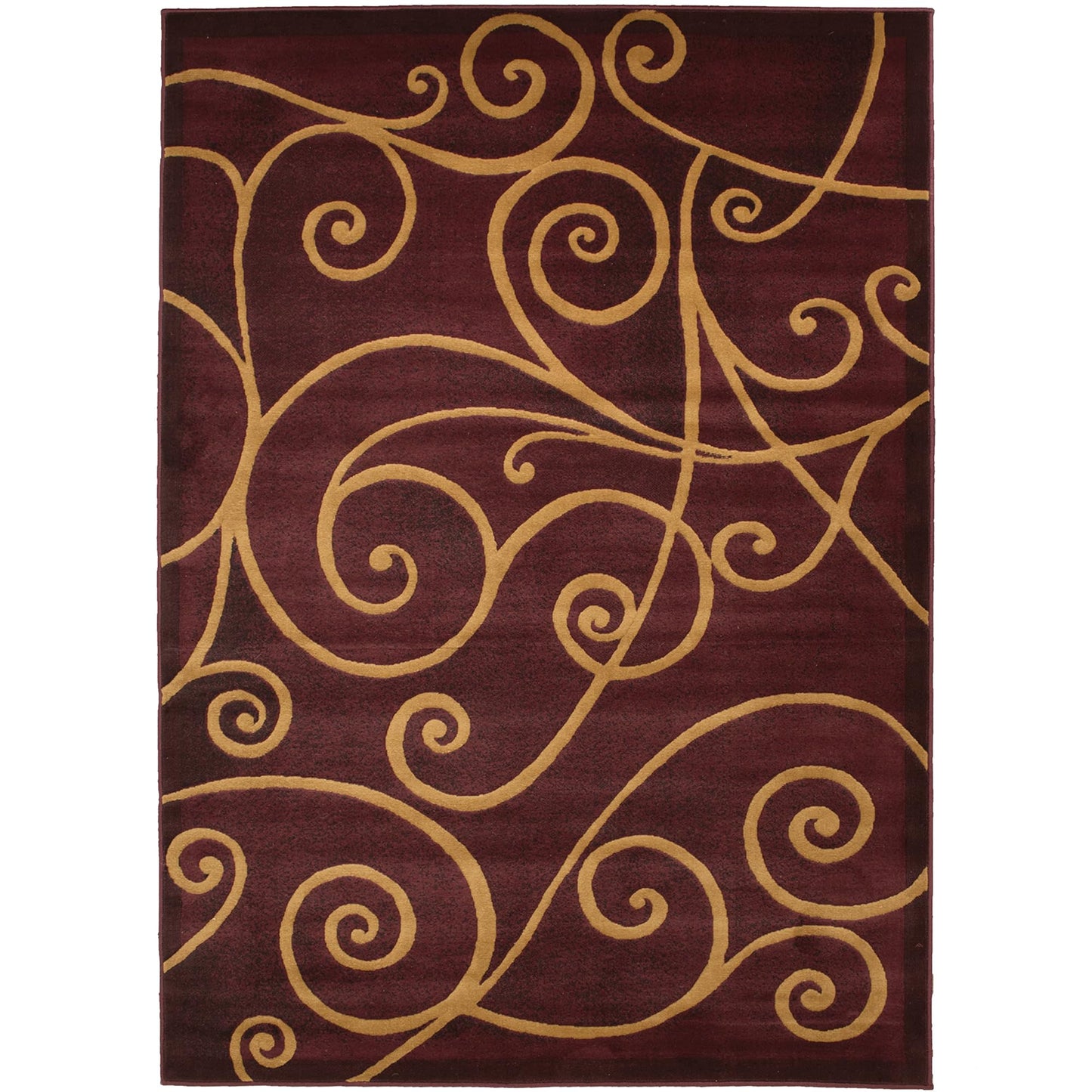 YHSF Modern Contemporary Area Rugs for Living Room, Bedroom, Office, Dining Room, Entryway – Washable, Easy to Clean, Soft Swirl Design, Modern Area Rug – 5x7 Feet, Berber