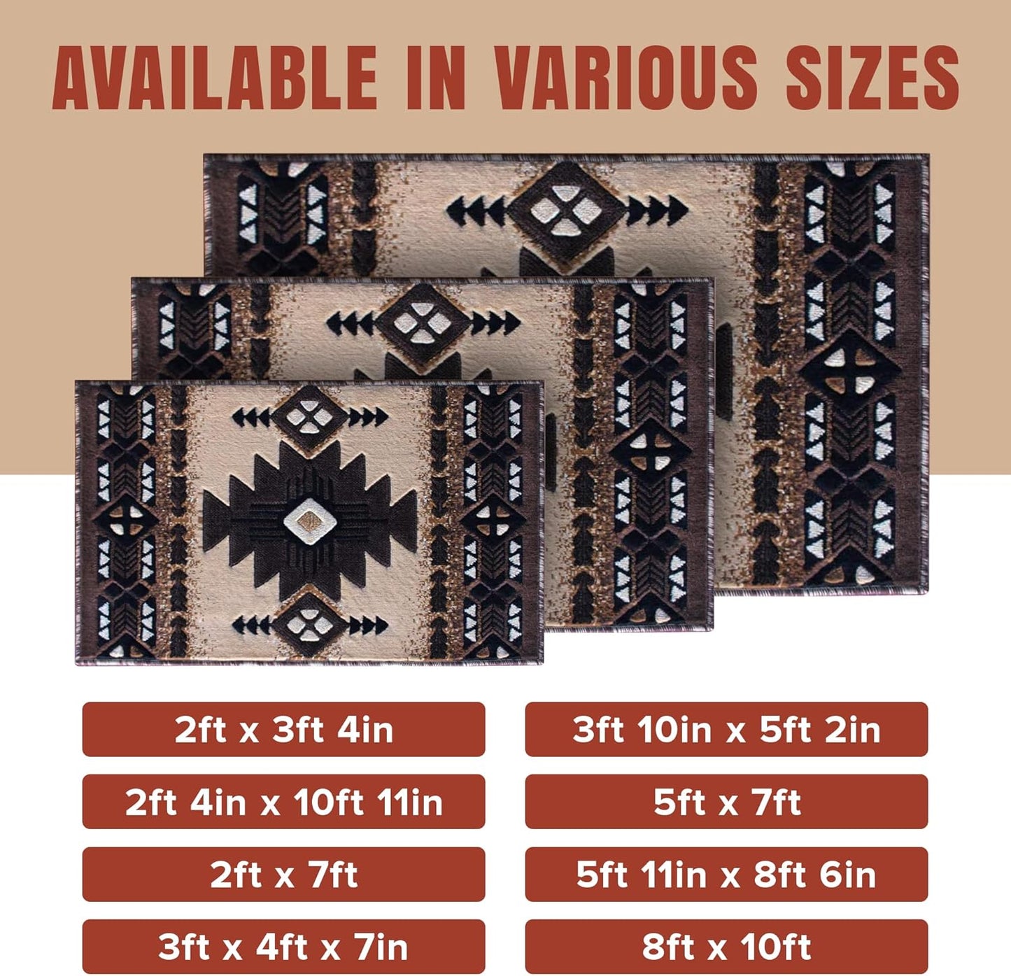 YHSF South West Native American Area Rug C318