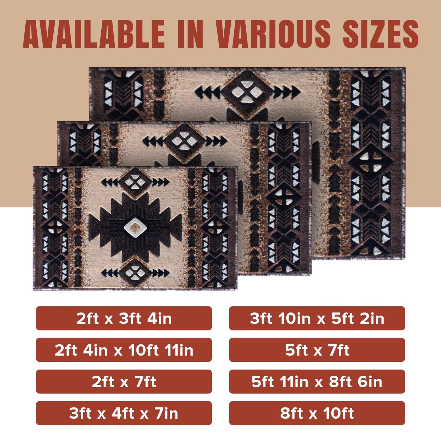 YHSF South West Native American Area Rug C318