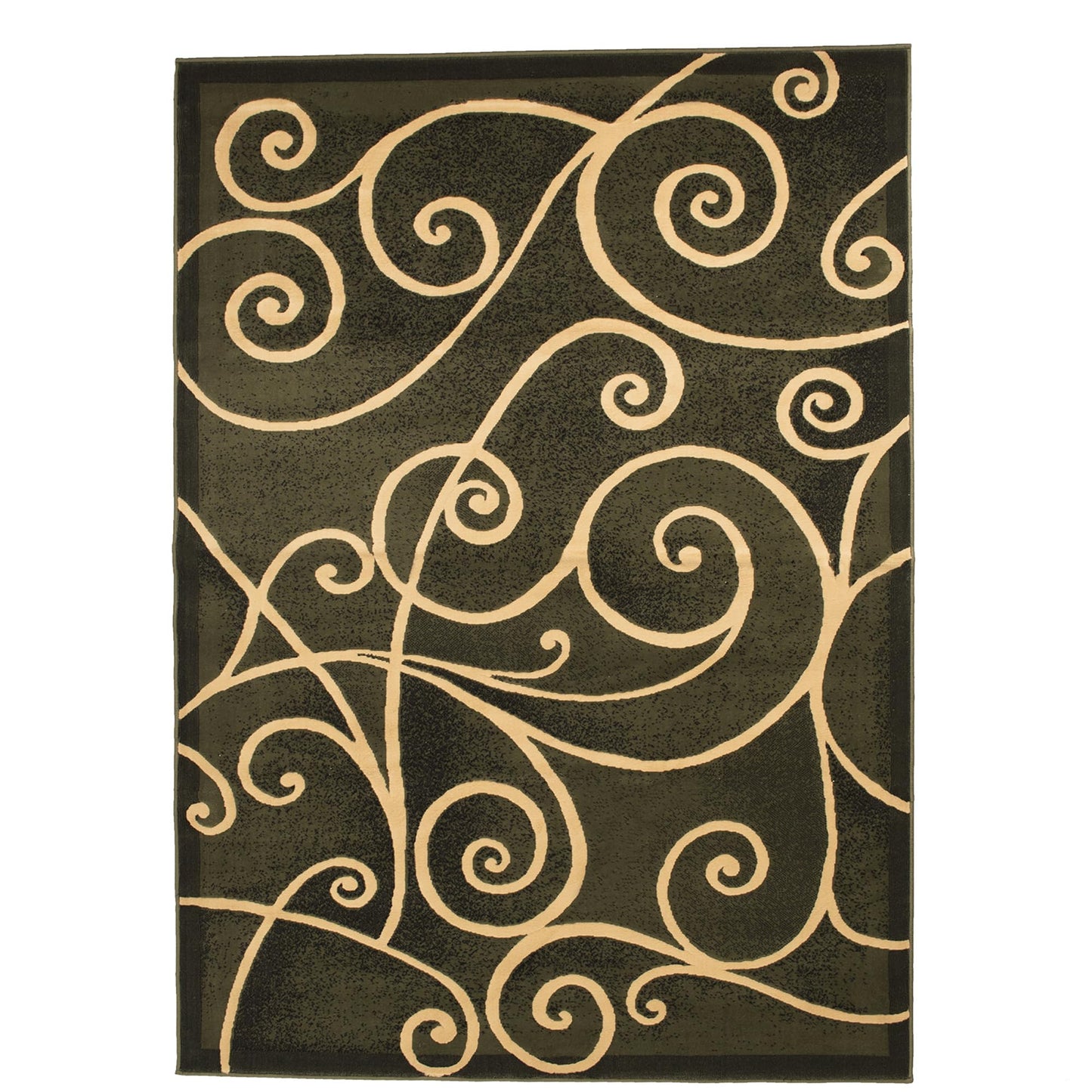 YHSF Modern Contemporary Area Rugs for Living Room, Bedroom, Office, Dining Room, Entryway – Washable, Easy to Clean, Soft Swirl Design, Modern Area Rug – 5x7 Feet, Berber