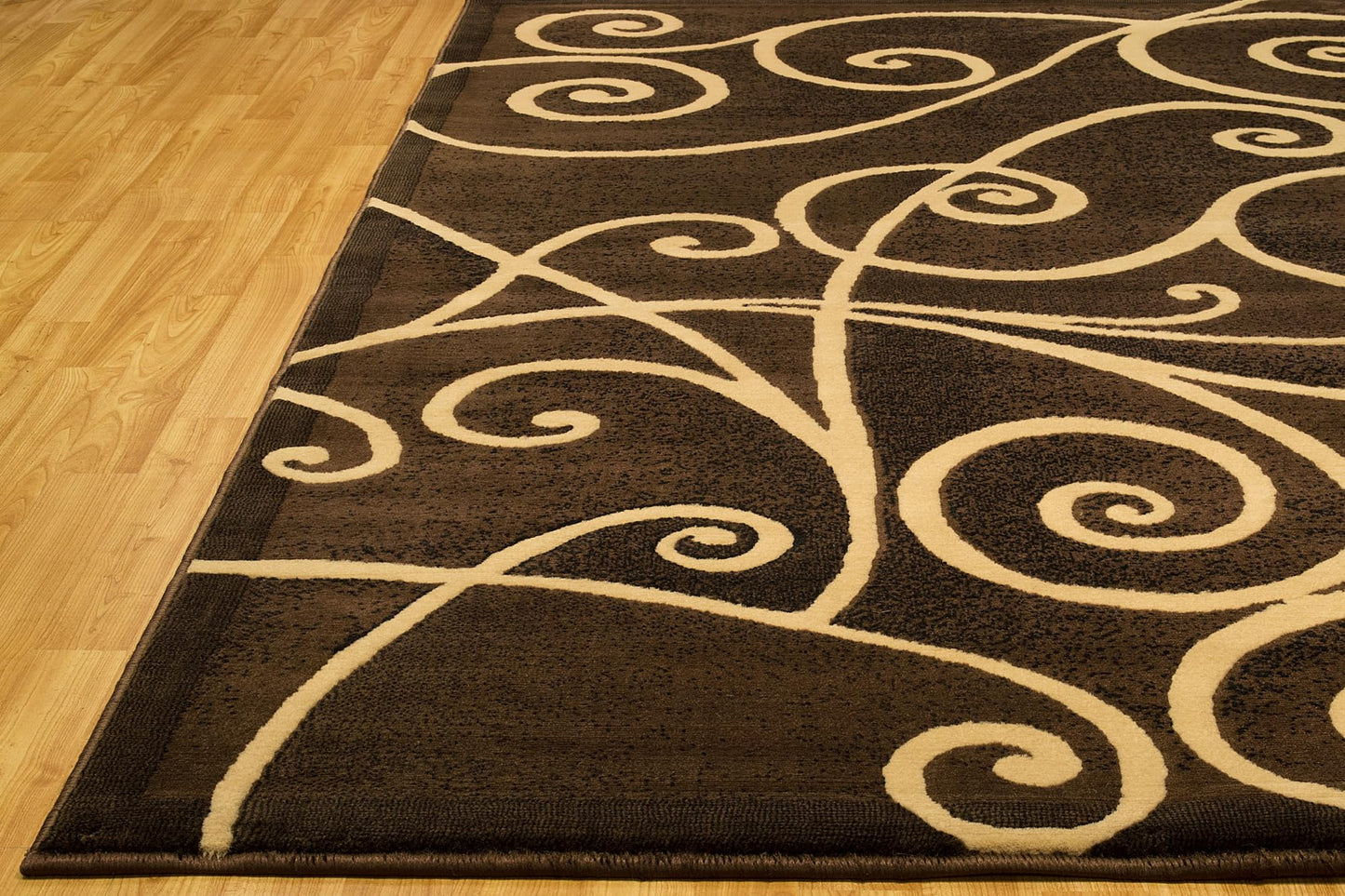 YHSF Modern Contemporary Area Rugs for Living Room, Bedroom, Office, Dining Room, Entryway – Washable, Easy to Clean, Soft Swirl Design, Modern Area Rug – 5x7 Feet, Berber