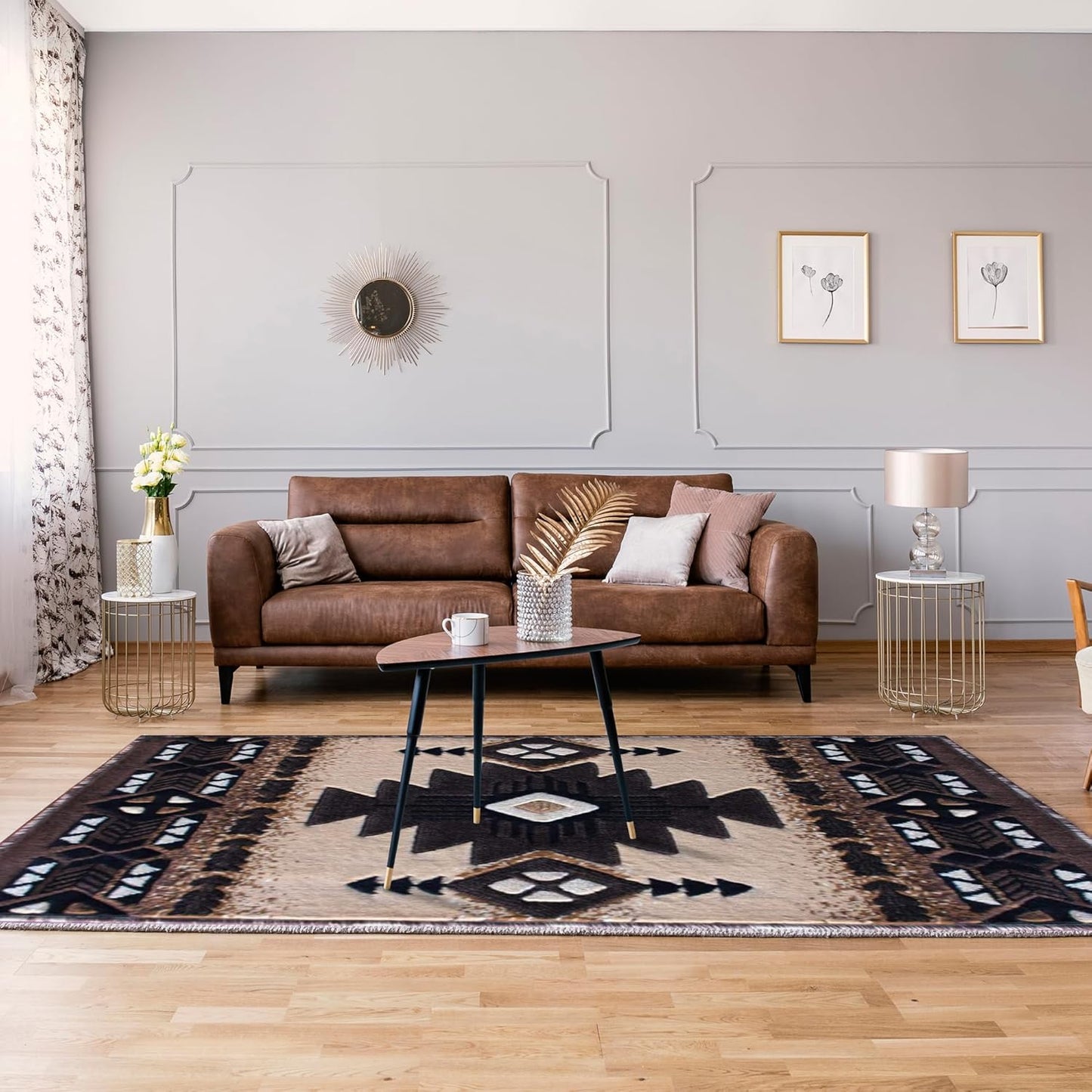 YHSF South West Native American Area Rug C318