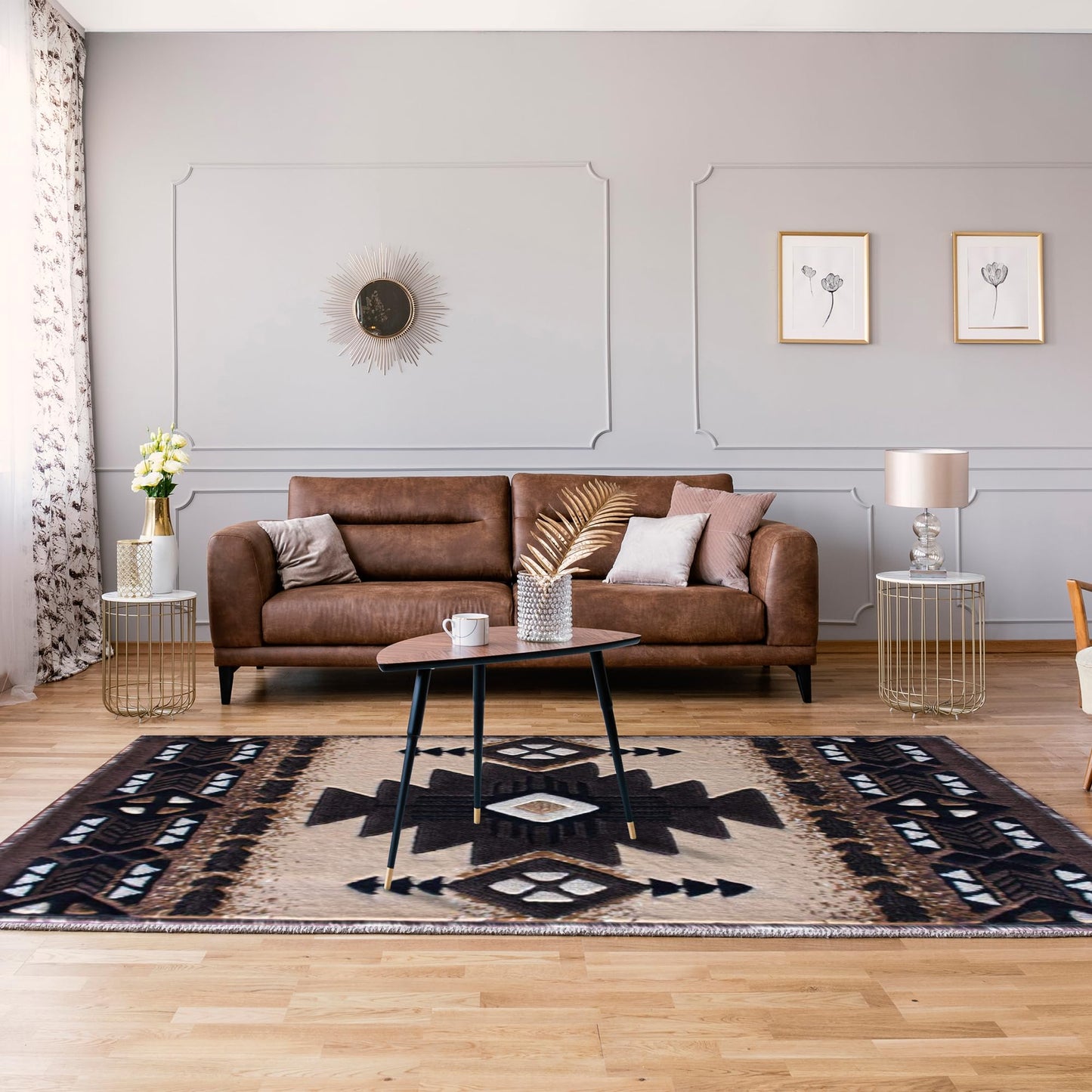 YHSF South West Native American Area Rug C318