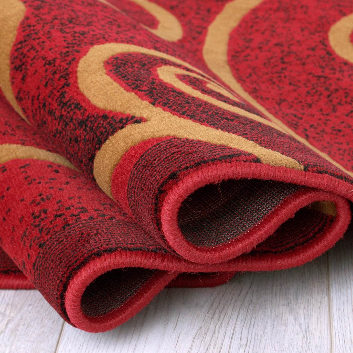 YHSF Modern Contemporary Area Rugs for Living Room, Bedroom, Office, Dining Room, Entryway – Washable, Easy to Clean, Soft Swirl Design, Modern Area Rug – 5x7 Feet, Berber