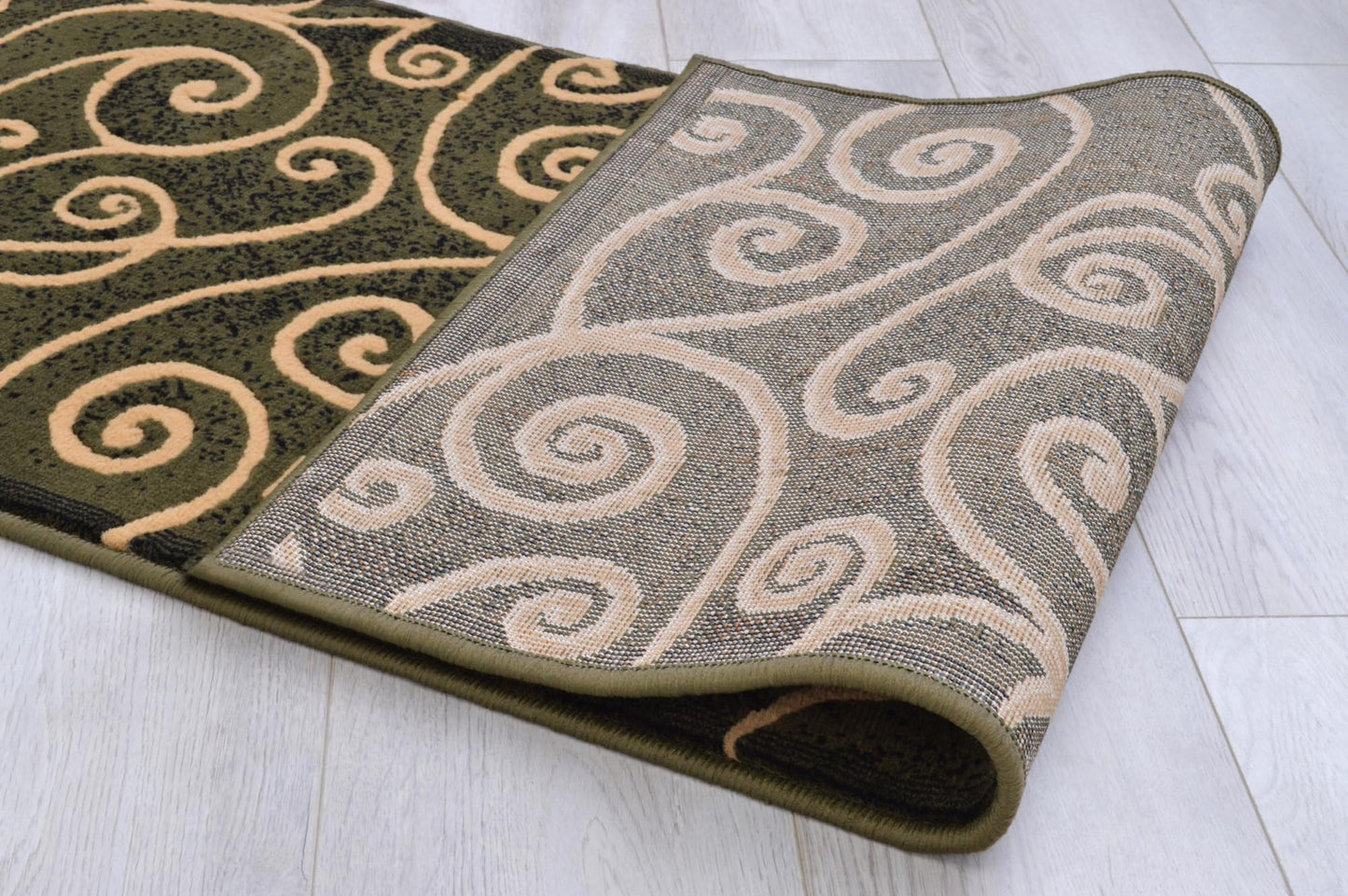 YHSF Modern Contemporary Area Rugs for Living Room, Bedroom, Office, Dining Room, Entryway – Washable, Easy to Clean, Soft Swirl Design, Modern Area Rug – 5x7 Feet, Berber