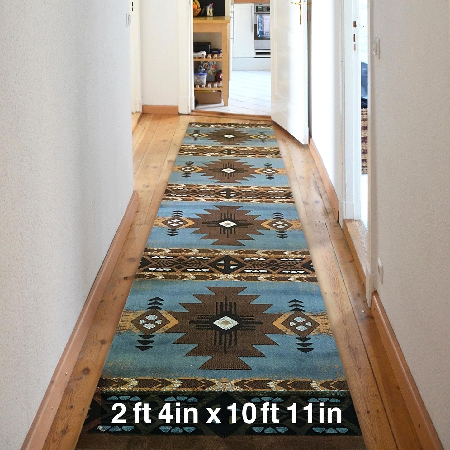 YHSF South West Native American Area Rug C318 - Easy Clean, Thick, Soft, Durable Native Tribal American Indian Inspired Rug for Bedroom/Living Room and More - Berber, 5 Feet x 7 Feet